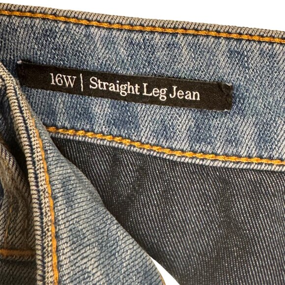 NWT Talbots Jeans Woman's 16W Plus Denim High Waist Straight Leg Denim - Picture 7 of 15